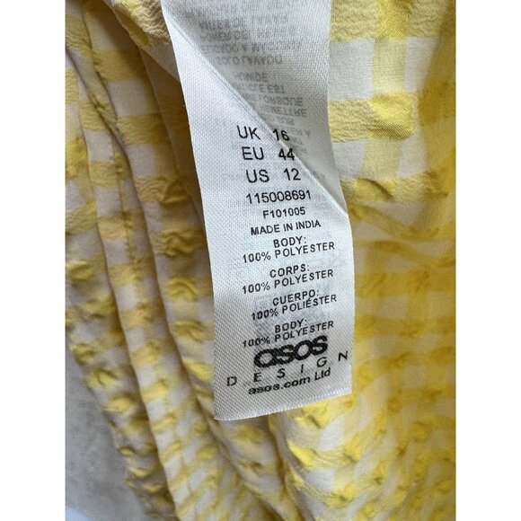 ASOS Women's Multi-Color Plaid Gingham Maxi Dress Size 12 - Picture 9 of 9